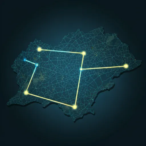 Vista previa de mapa con rutas optimizadas